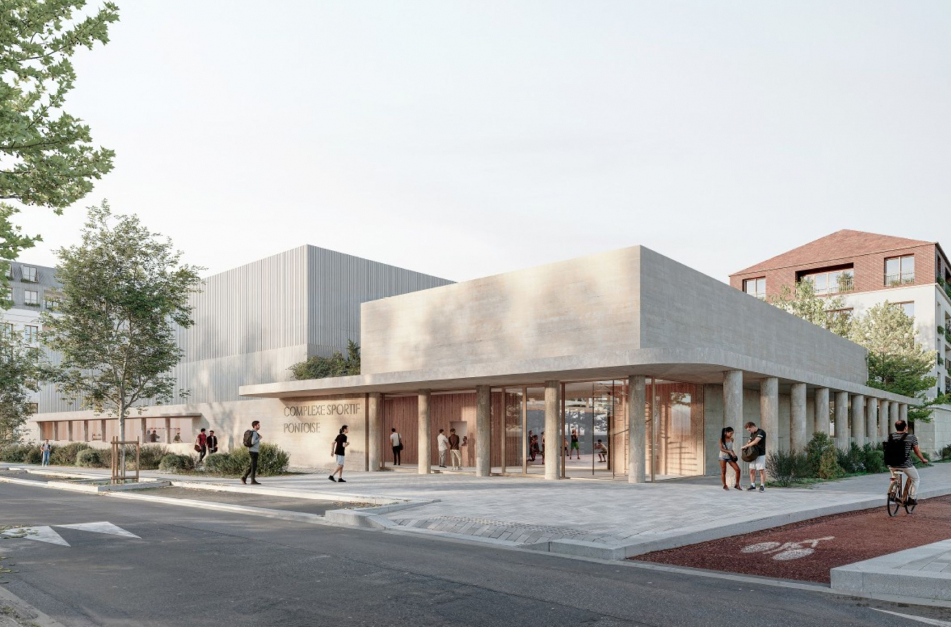 CY Campus - Ville de Pontoise - Perspective extérieure - LE PENHUEL ARCHITECTE
