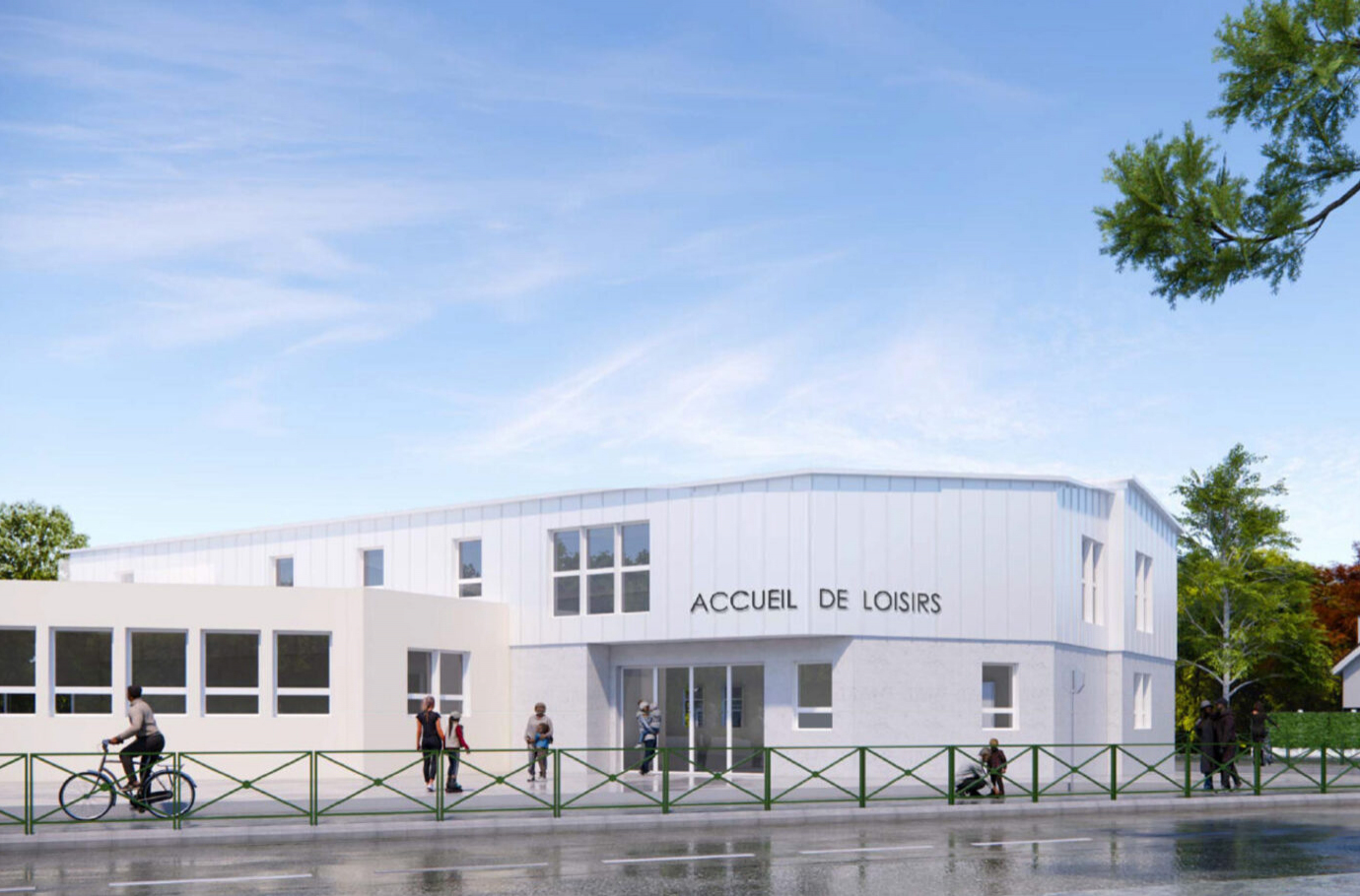 Ville d'Ozoir-La-Ferrière - Le projet d'extension depuis la rue - Atelier DP Architectes (75009 Paris) Ville d'Ozoir-La-Ferrière - Le projet d'extension depuis la rue - Atelier DP Architectes (75009 Paris)