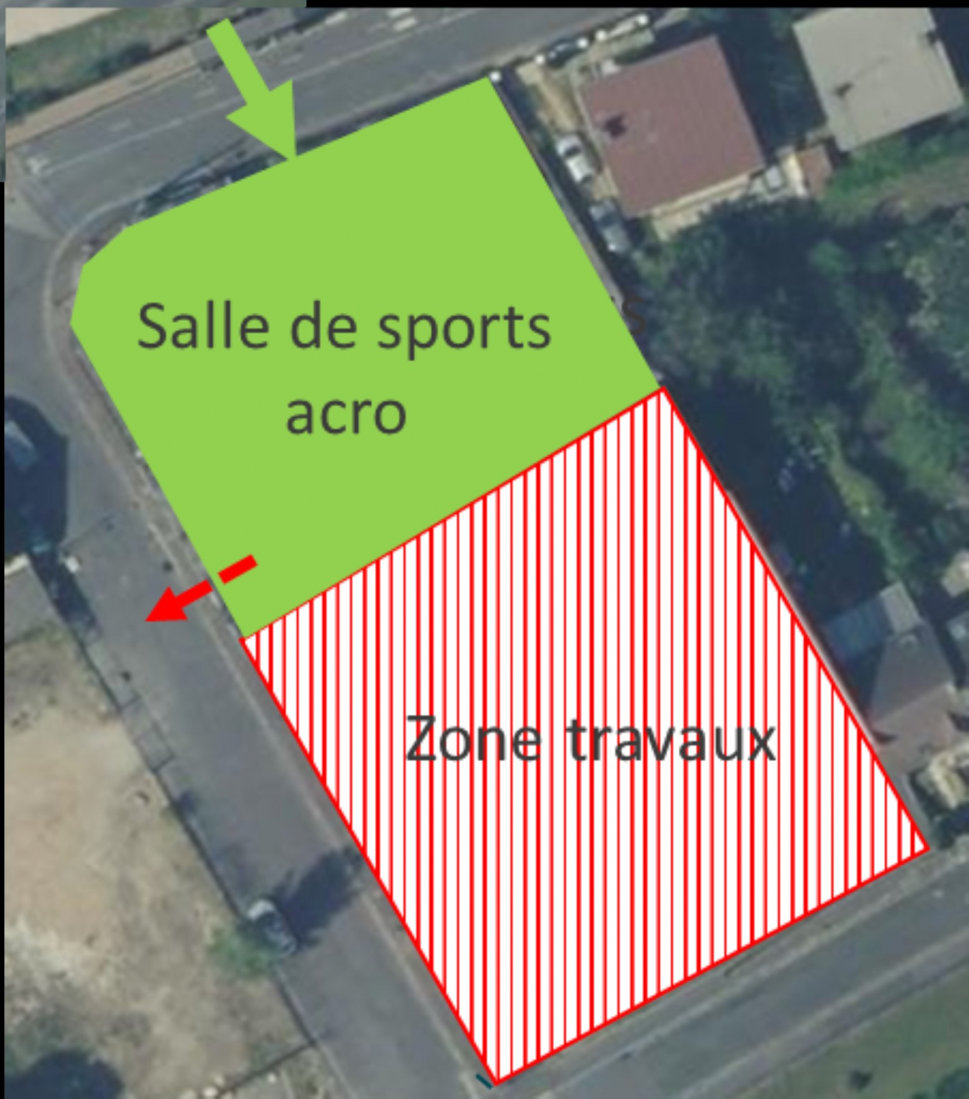 Schéma de phasage des travaux en site occupé - phase 2 - Viapolis