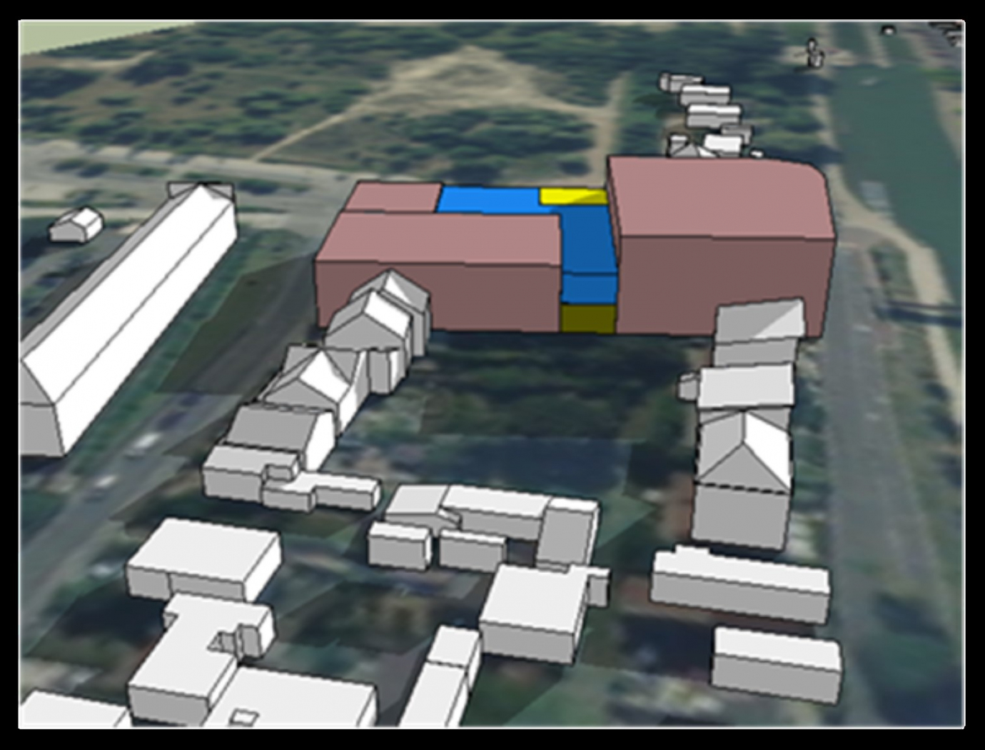 Simulation volumétrique axe Est - Viapolis